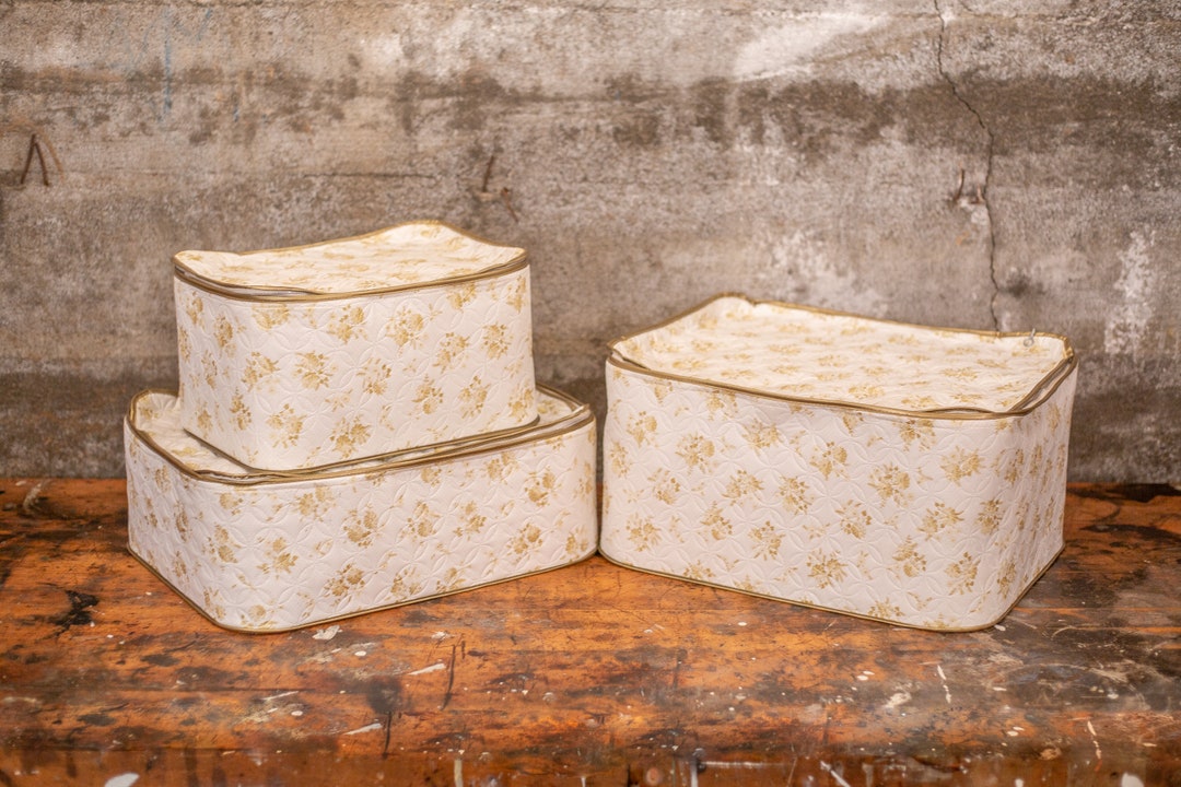 Vintage Glass Storage Containers Soft Sided Dish Storage Etsy