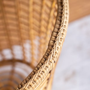 Vintage Open Weave Willow Storage or Laundry Basket image 2