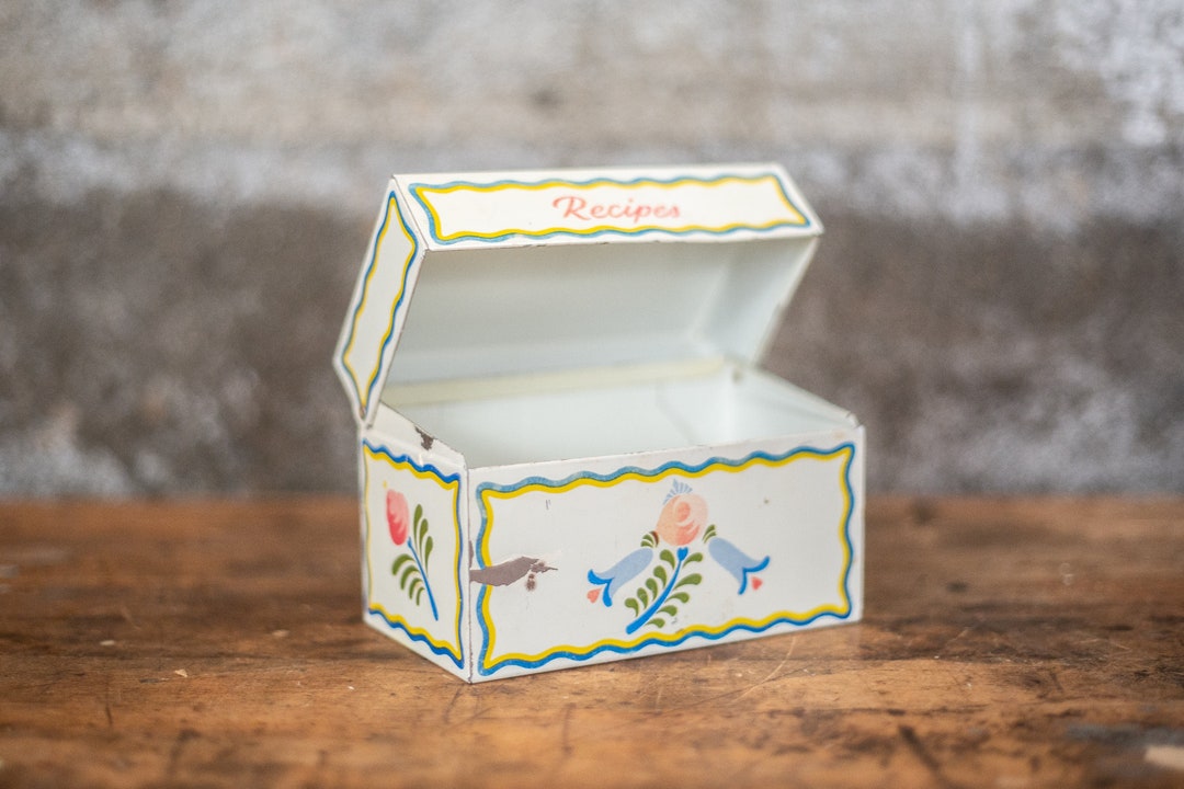 Vintage Recipe Box Card Catalog Desktop Storage Etsy