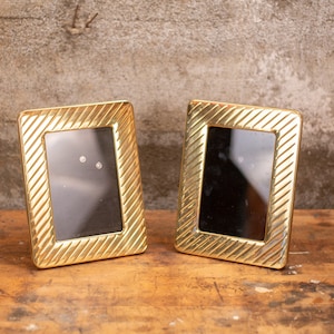 Vintage 1980's Brass Picture Frames | 5 x 7 Picture Frame | Two Brass Frames