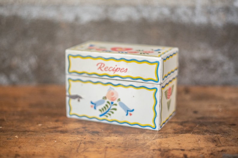 Vintage Recipe Box Card Catalog Desktop Storage Etsy
