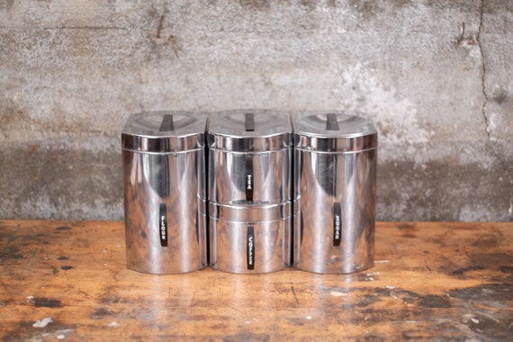 Beautiful Canister Set for Kitchen 4-Piece Stainless Steel w