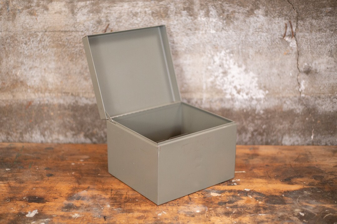 Vintage File Box Photo Media Storage Desktop Storage Etsy
