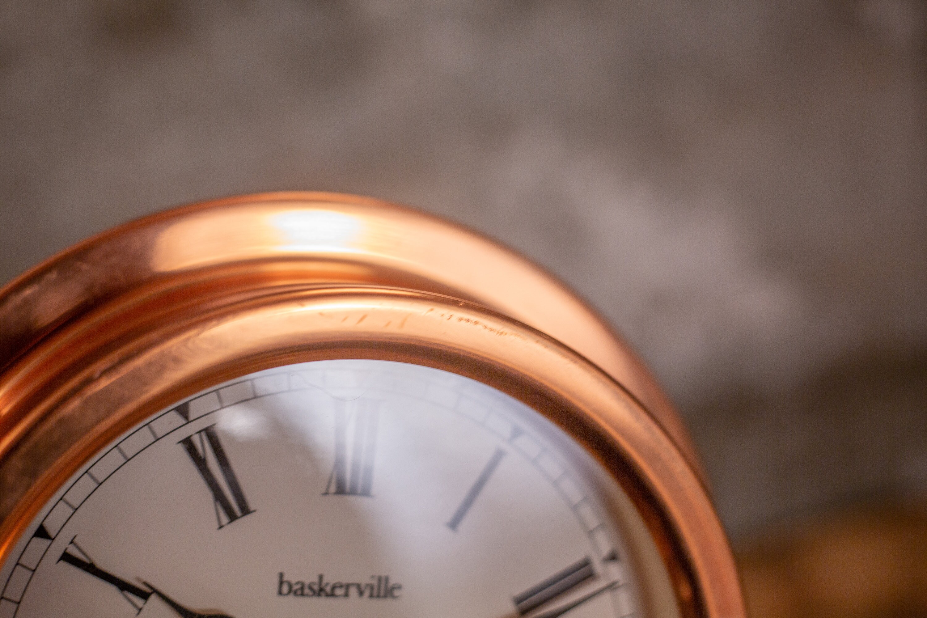 Vintage Baskerville Oxford Copper Wall Clock | Copper Clock