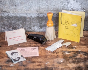 Vintage Wahl Barber Clippers Set: Beard Trim & Haircut Kit