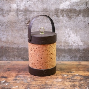 Midcentury Cork Ice Bucket | Bar Cart Accessories | Champagne Bucket | Wine Chiller