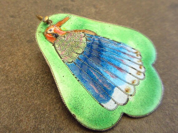 Vintage Laurel Burch 1970s Cloisonné Enamel Thund… - image 7