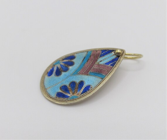 Vintage Laurel Burch 1970s Cloisonné Enamel "Bask… - image 8