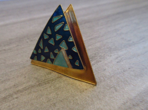 Vintage Laurel, Inc. 1970s Cloisonné Enamel Abstr… - image 5