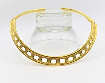 Vintage 1980s Givenchy Graduating Abstract NOS Hinged Collar Choker Necklace