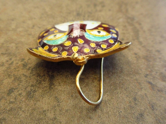 Vintage Laurel Burch 1970s Cloisonné Enamel Leopa… - image 6