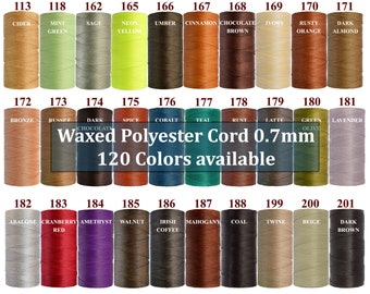 15 Meters Waxed Cord 0.7mm, Macrame Cord, Beading Thread, Micro Macrame String, Waxed Thread Friendship Bracelet Cord, Knotting Cord