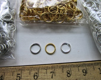 50 - 8mm Gold/Dull/Shiny Silver Plated Open Jump Ring - open jump ring - jump rings supply - jump ring finding - findings for jewelry/crafts