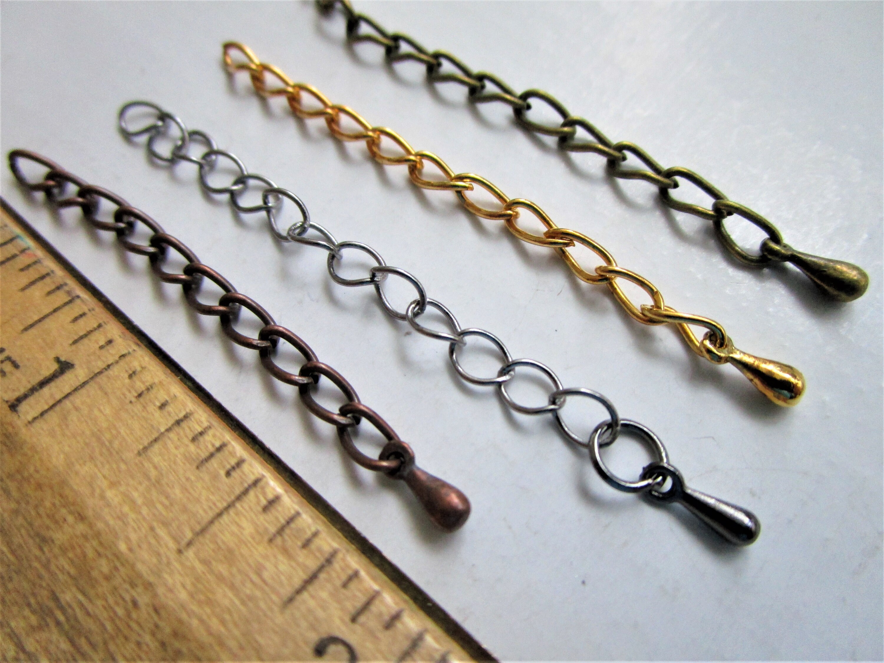 Interchangeable Sterling Silver Necklace Extender. Layered