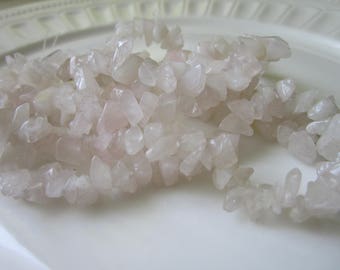 34 inch strand chip white quartz gemstone bead, white quartz chip bead - 0.25 inches - jewelry bead supplies - chip bead supplies - gemstone