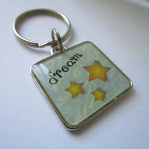 Silver tone Dream inspiration charm - zipper pull Dream silver charm - Dream zipper pull - key chain inspirational - Dream key chain charm
