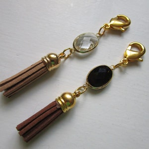 Or ton bejeweled crystal charm key chain/zipper pull - daim gland charms - porte-monnaie - porte-clés en cristal porte-clés / fermeture éclair pull - sacs à main