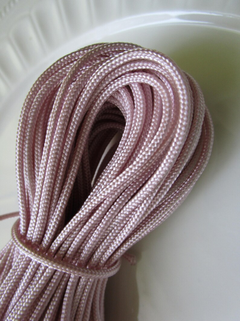 Pink Braid Cord 3mm 16 yds 48 feet Nylon Cord Macrame Etsy