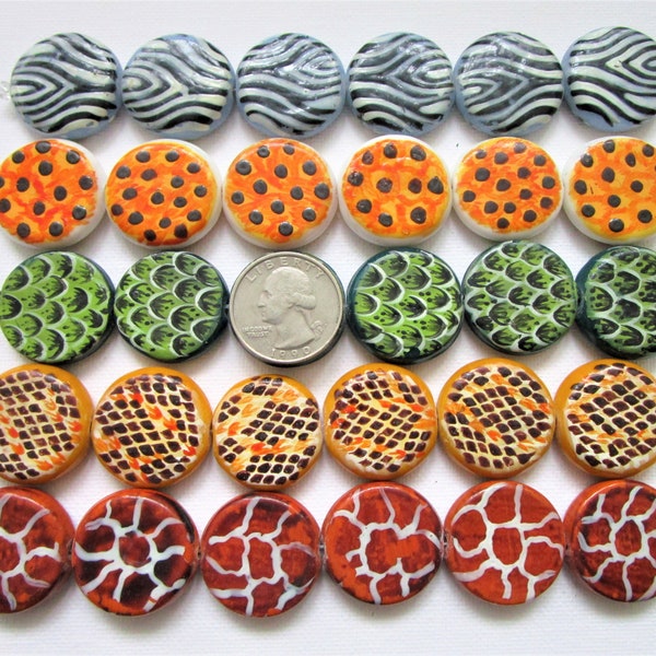 Hand Painted Beads Etsy