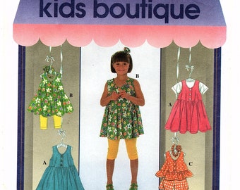 Little Girls Pants and Unlined Jacket Simplicity 7991 Vintage Sewing Pattern Size 3-4 Breast 22-23 UNCUT