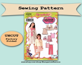 Cartamodello Simplicity 4895 Lizzie McGuire - Per Giacca, Gilet, Pantaloni, Gonna E Cappello, Taglie 7-14