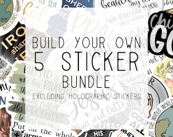 Build your own Sticker Bundle, Choose Any 5 Stickers, Christian Sticker Pack, Pick Your Own Sticker Set, Sticker Bundle, Assorted Stickers