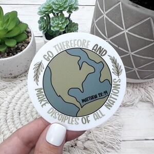 Make Disciples Sticker, Christian Stickers, Laptop Stickers, Vinyl Stickers, Christian Gifts, Hydroflask Stickers, Matthew 28:19 Sticker