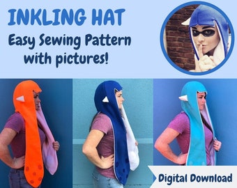 Splatoon Hat Inkling Cosplay Sewing Pattern