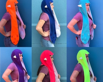 Splatoon Hat Cosplay Inkling Female Squid Hat Costume with/without Ears All Colors Custom Colors Girl Style Tentacles