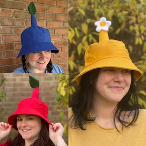 Pikmin Bucket Hat inspired by Yellow Red Blue Pikmin 4