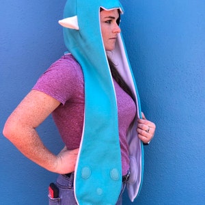 Splatoon Hat Cosplay Inkling Female Squid Hat Costume with/without Ears All Colors Custom Colors Girl Style Tentacles Teal
