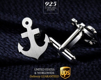 Nautical Cufflinks Anchor Cufflinks for Groom, Beach Wedding Cufflinks Marine style, Anchor jewerly for men