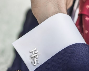 Personalized Cufflinks, Initials Cufflinks for Groom or Father of the Bride Cufflinks, Bride to Groom Cufflinks