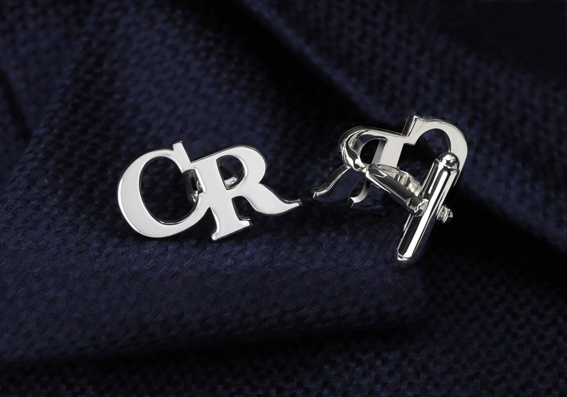 Initials Cufflinks Custom Cufflinks Personalized Cufflinks Etsy