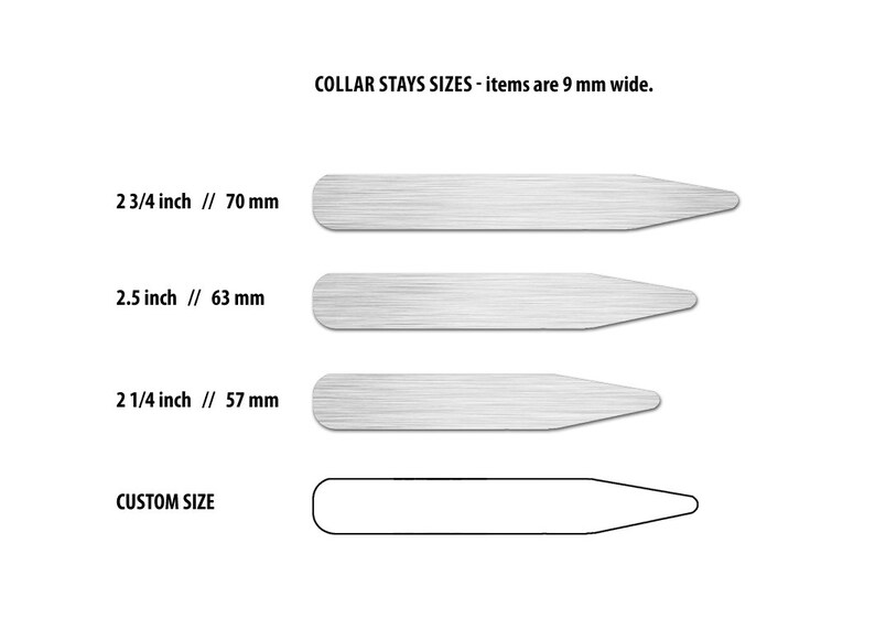 Poker Custom Collar Stays sterling silver Monogram Collar stiffeners Groom gift from bride