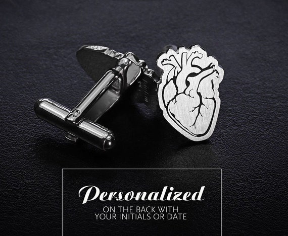 Doctor Cufflinks, Med Student Gift, Medical Cufflinks, Anatomical Heart Cufflinks gift for doctor, Med graduation