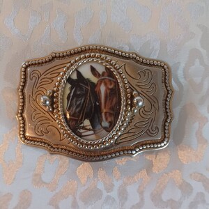 Vintage COWBOY Horse Belt Buckle 1950's - Ruby Lane