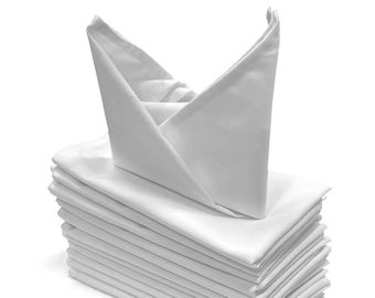 White Cloth Napkins 17" x 17" (Dozen)