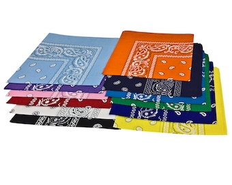 Bandanas - 100% Cotton (Paisley Design)