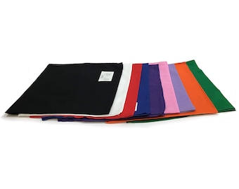 Bandanas - 100% Cotton (Solid Color) By the Dozen