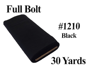 Broadcloth 60" Wide (1210 Black) (30 Meter Bolt)