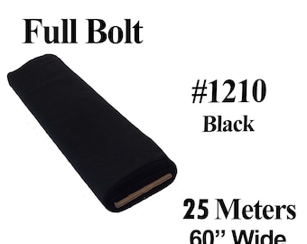 Black Broadcloth #1210  (60" Wide x 25 Meters)