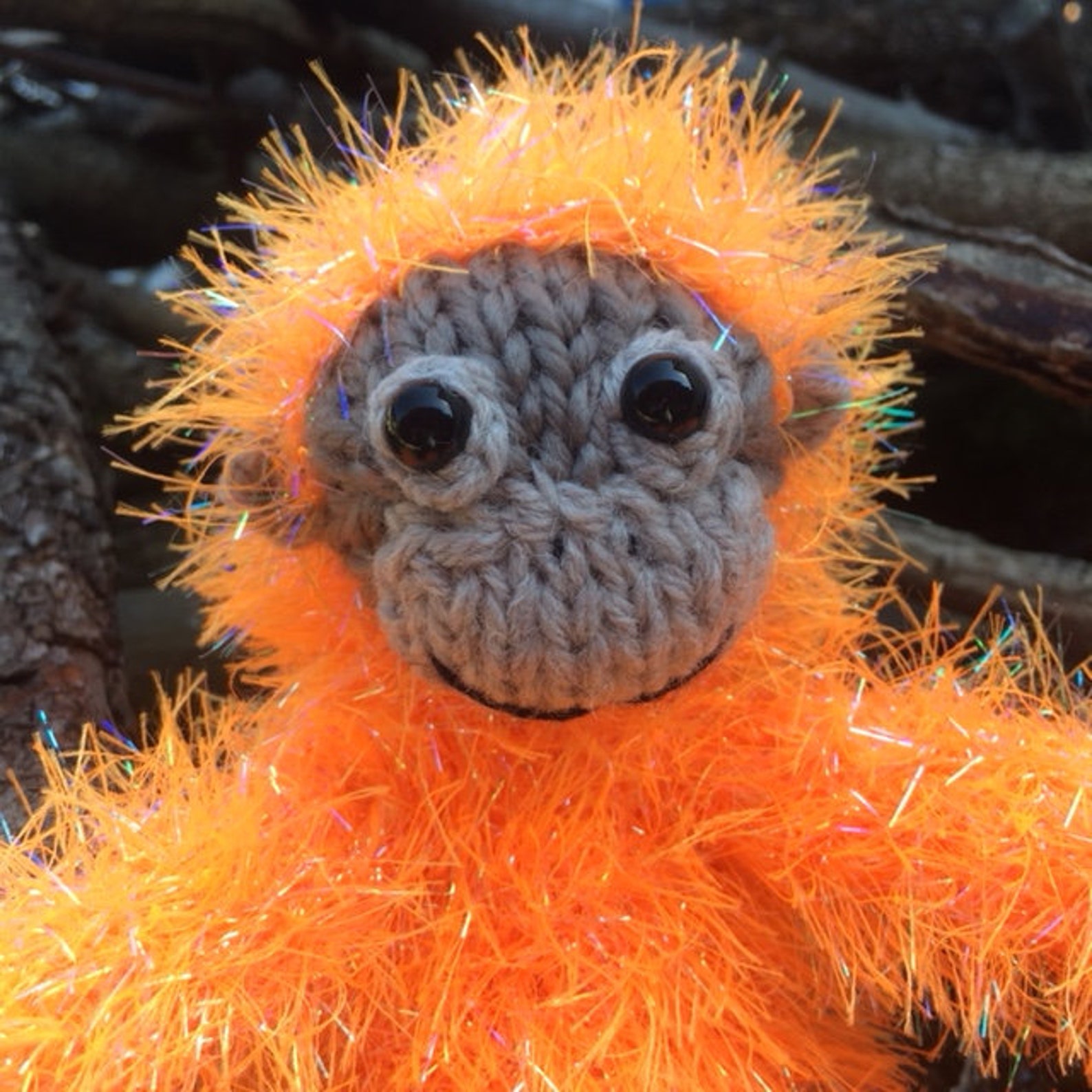 Easy Orangutan Toy Knitting Pattern King Cole Tinsel Chunky Etsy