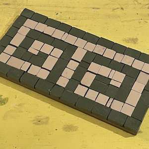 NYC SUBWAY Mosaic Hot Plate  -Authentic Porcelain Tile/Custom Work/ Handmade Hot Plate/ Decorative Piece