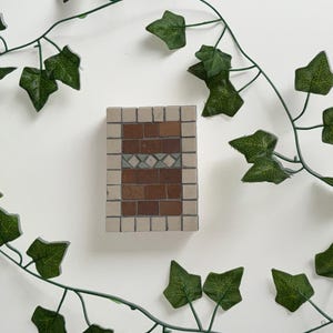 NYC SUBWAY Mosaic Small Detail-Authentic Porcelain Tile/Custom Work/ Handmade Wall Art- Three Dot Design