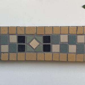 NYC SUBWAY Mosaic Long Detail-Authentic Porcelain Tile/Custom Work/ Handmade Wall Art -Purple Glass