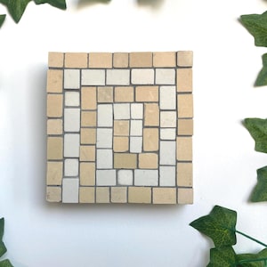 NYC SUBWAY Mosaic Spiral-Authentic Porcelain Tile/Custom Work/ Handmade Wall Art-Green Glass Center