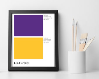 Louisiana State Color Swatch Unframed Minimalist Print | 11x14