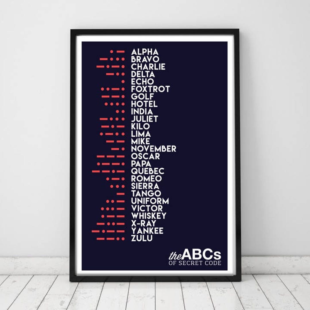 Morse Code Alphabet Print | Abcs of Secret Code Unframed - Etsy UK