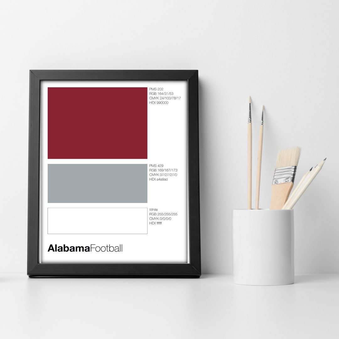 Alabama Color Swatch Unframed Minimalist Print | 11x14 - Etsy